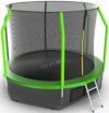 EVO Jump Батут 10 футов с внутренней сеткой, лестницей и нижней сетью (зелёный), Cosmo 10ft Green + Lower net