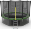 EVO Jump Батут 12 футов с внешней сеткой, лестницей и нижней сетью (зелёный), External 12ft Green + Lower net