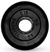 MB Barbell Диск для штанги черный обрезиненный, 0.75 кг (31 мм), серия Стандарт